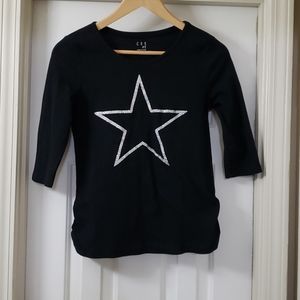 C R B Girl Black Star T-Shirt